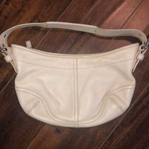 Vintage Coach All White Leather Purse